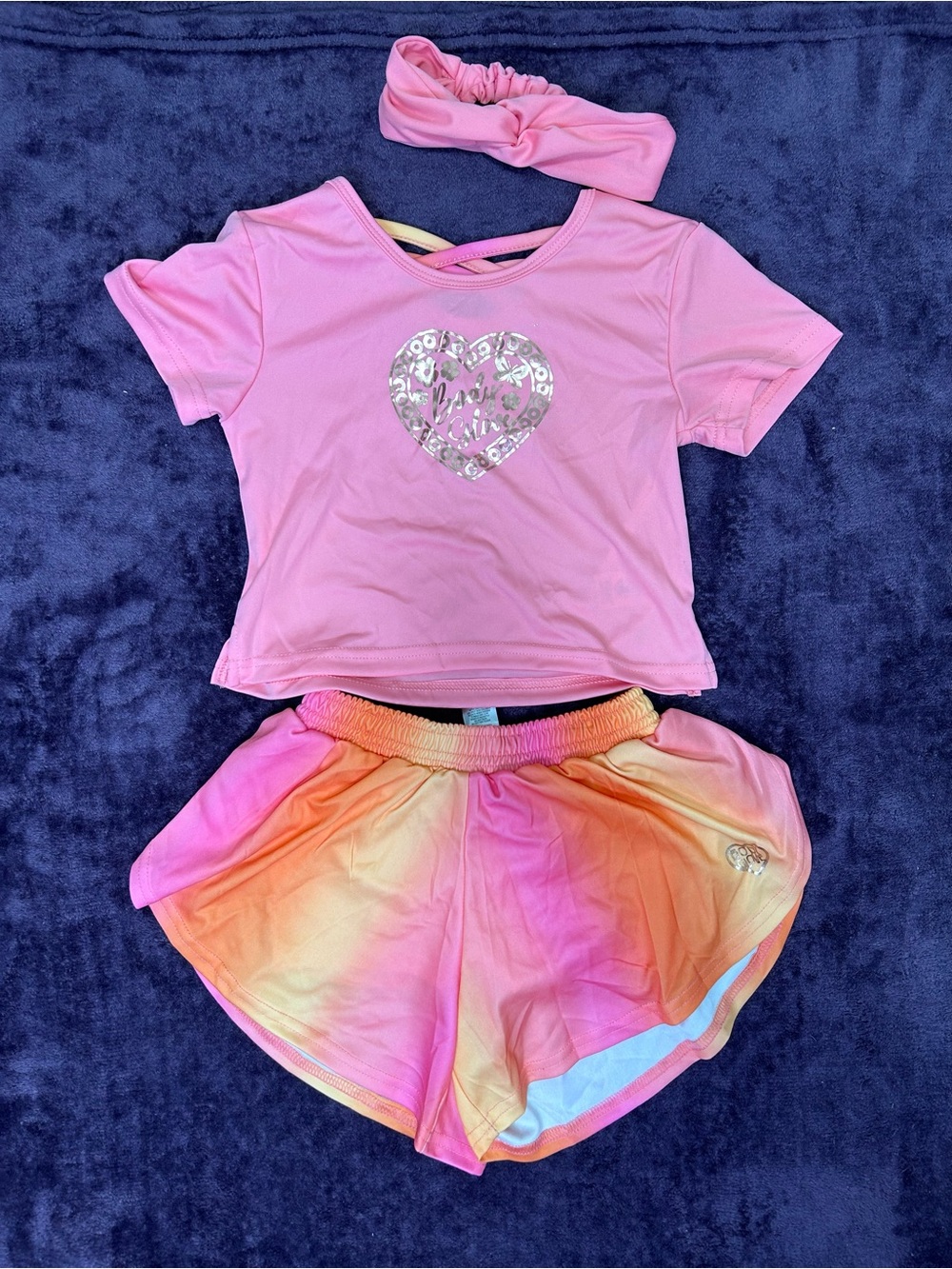 Body Glove Pink and Orange Girls Skort Set